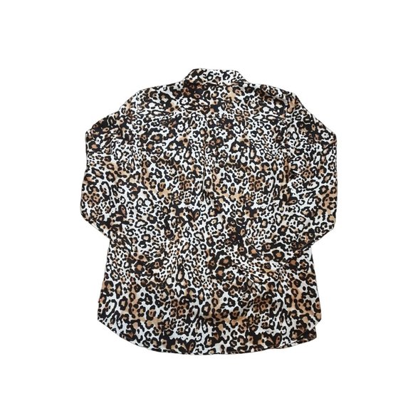 Talbots Tops - 2/$35- Talbots Button Up Animal Print Blouse Women Size Medium